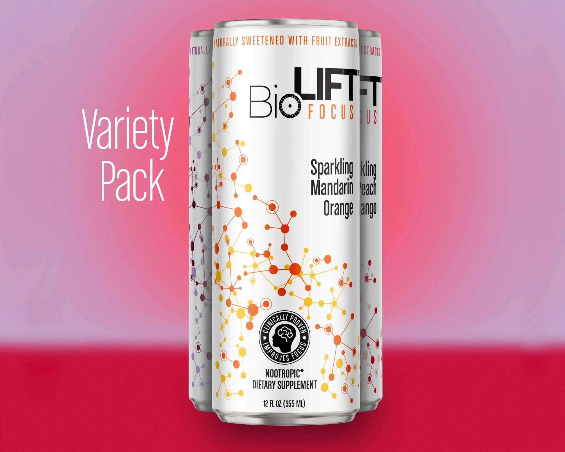 BioLift - Variety Pack (Mandarin Orange, Peach Mango, Mixed Berry) 12- Pack